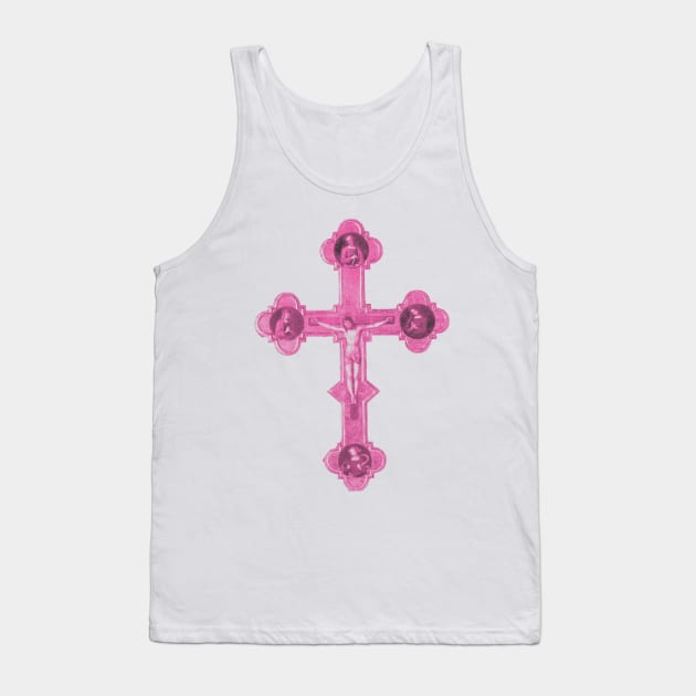 Barbie Pink Medieval Crucifix Tank Top by lovefromsirius